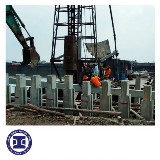 Pile driving services for houses, factories, and warehouses in Ayutthaya.